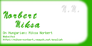 norbert miksa business card